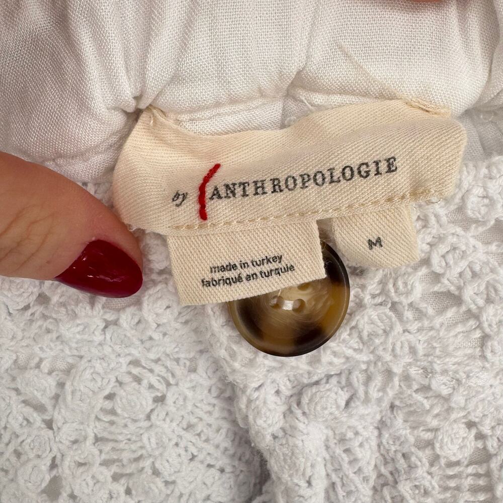 Anthropologie White Crochet Lace Shorts M - Picture 9 of 9